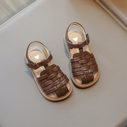 Children Knitted Strap Sandals