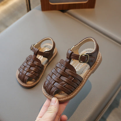 Children Knitted Strap Sandals