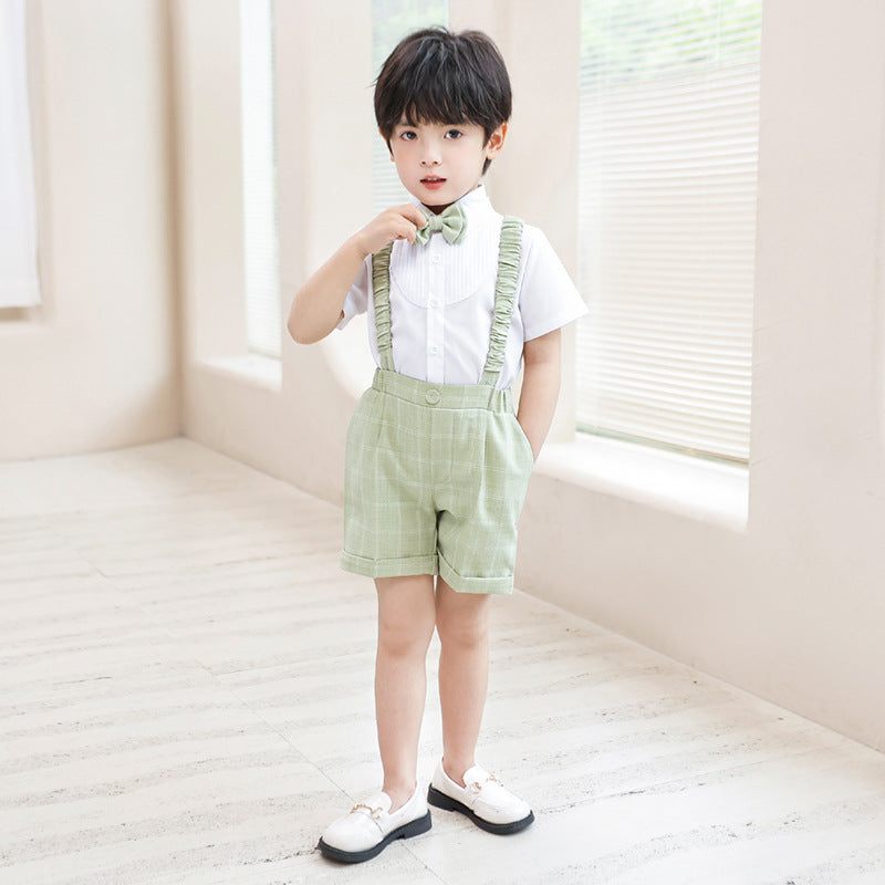 Children Plaid Vest Suit
