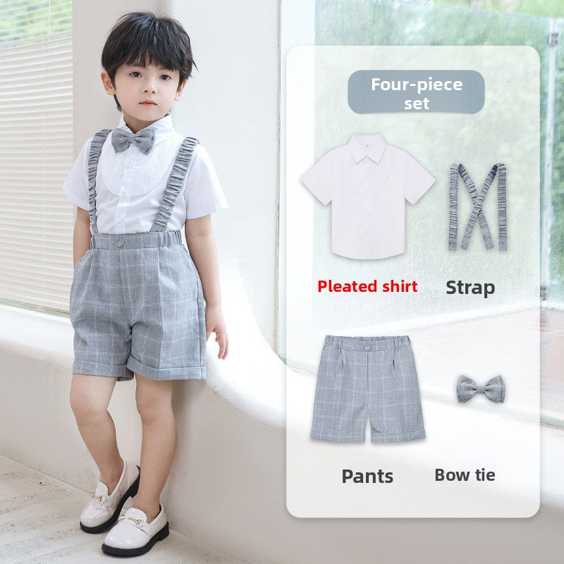 Children Plaid Vest Suit