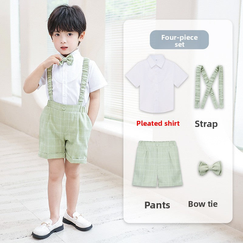 Children Plaid Vest Suit