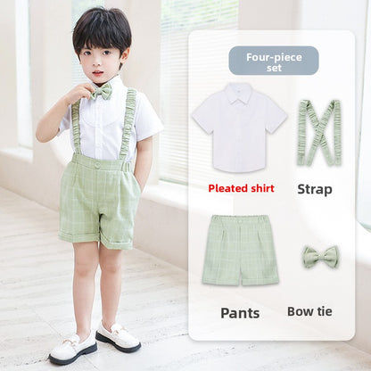Children Plaid Vest Suit