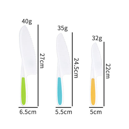 Children Plastic Kitchen Knife Set with Cutting Board