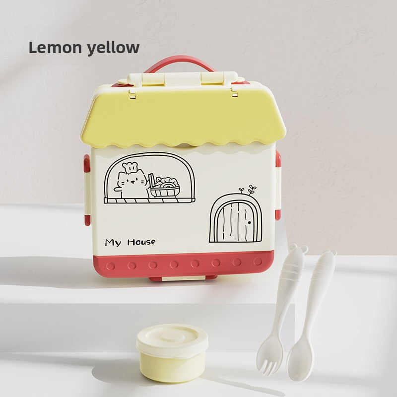 Children Plastic Lunch Box with Divider
