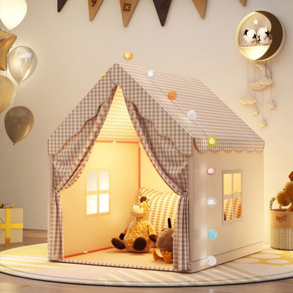 children play tent