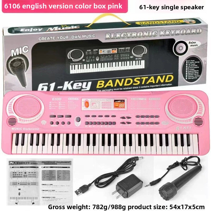 Children's 61-key electronic keyboard piano