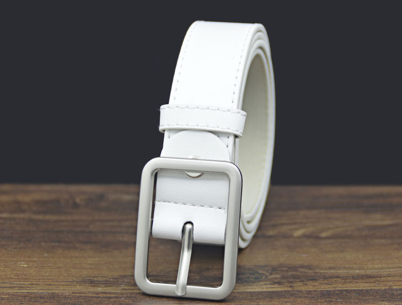 Children's Adjustable Imitation Leather Belt with Alloy Buckle