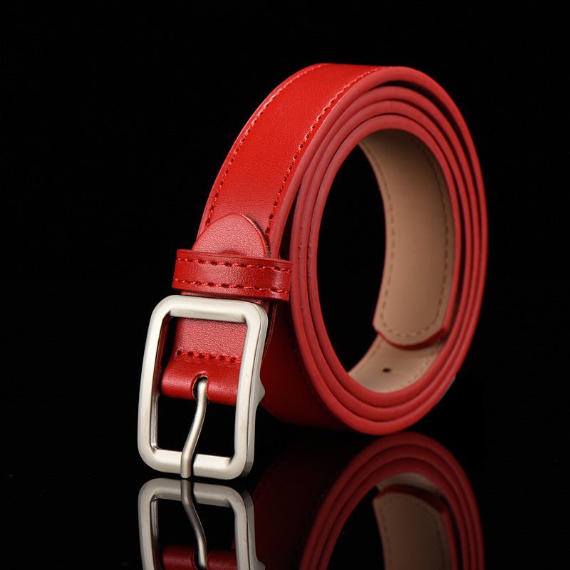 Children's Adjustable Imitation Leather Belt with Alloy Buckle