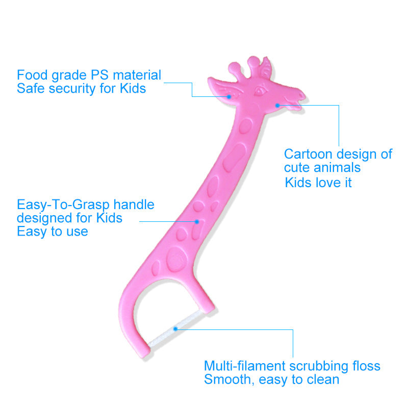 Children's Animal-Shaped Dental Floss Sticks