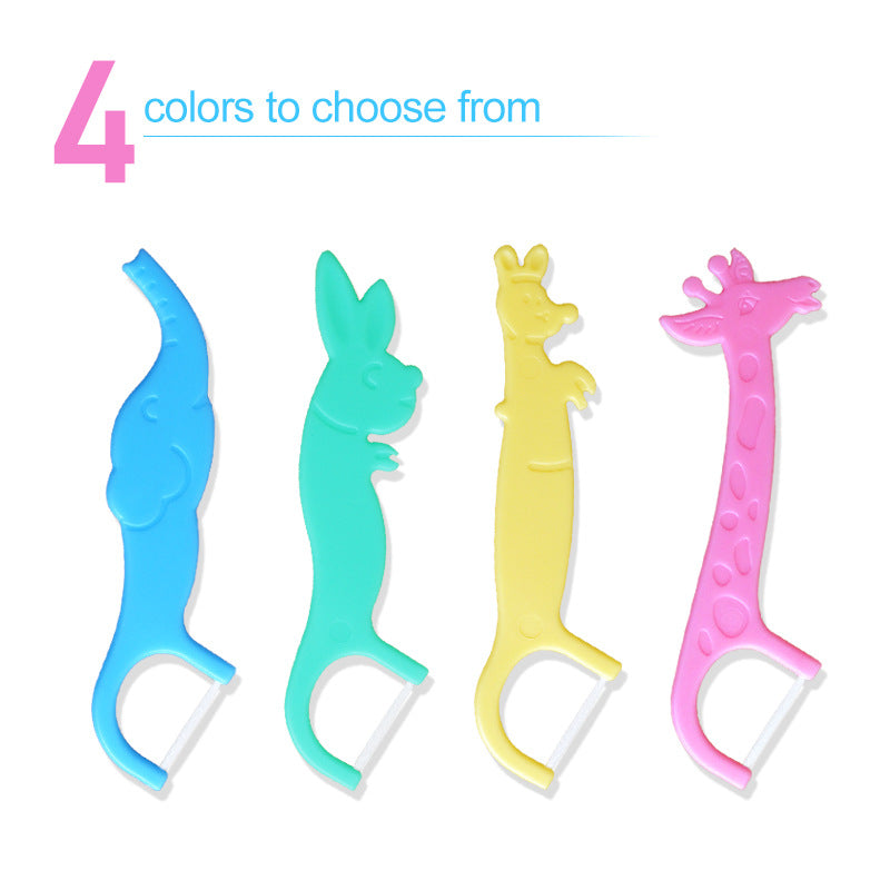 Children's Animal-Shaped Dental Floss Sticks