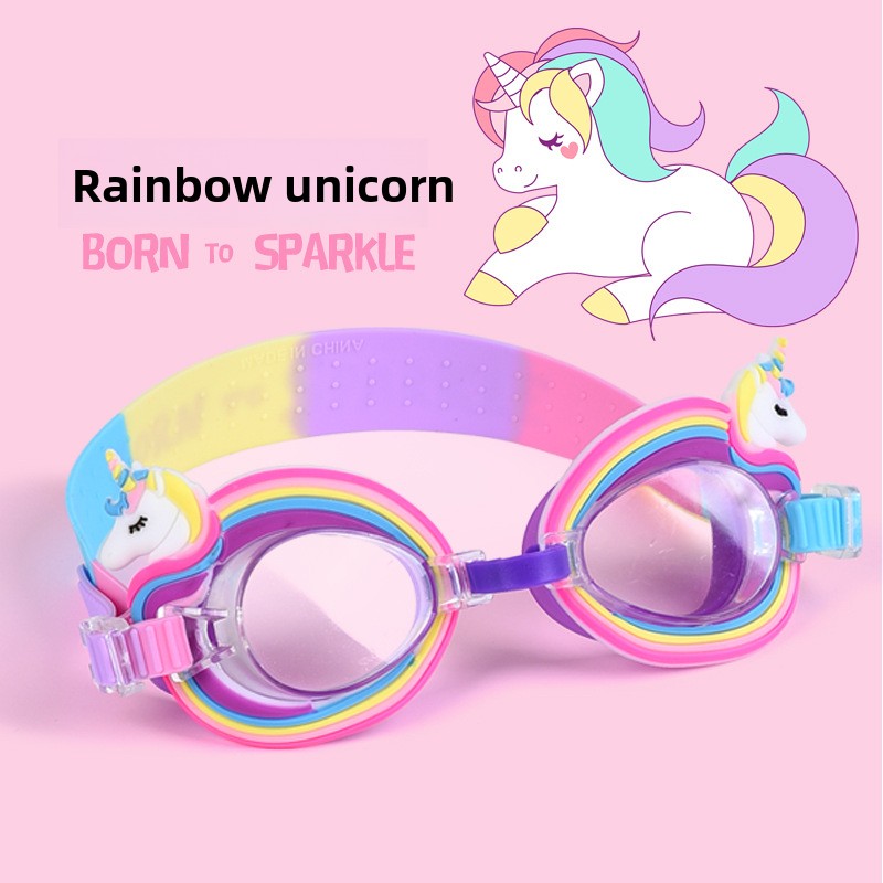 Children's Anti-Fog Swimming Goggles with Cartoon Designs