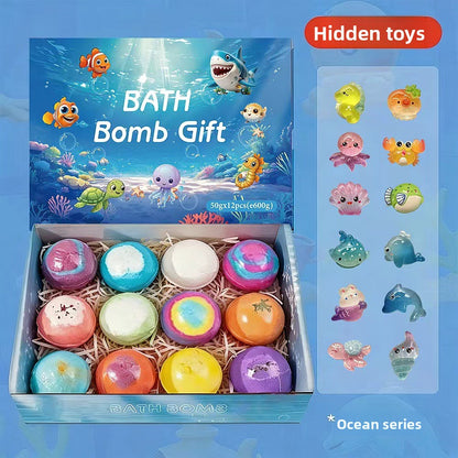 Children's Bath Bombs with Hidden Ocean Toys