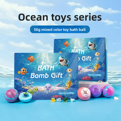 Children's Bath Bombs with Hidden Ocean Toys