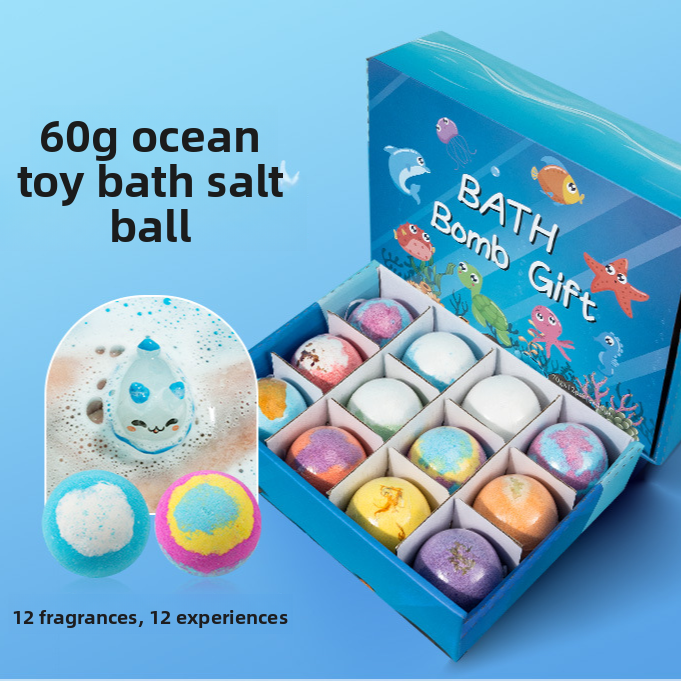 Children's Bath Salt Ball Set with Gift Box