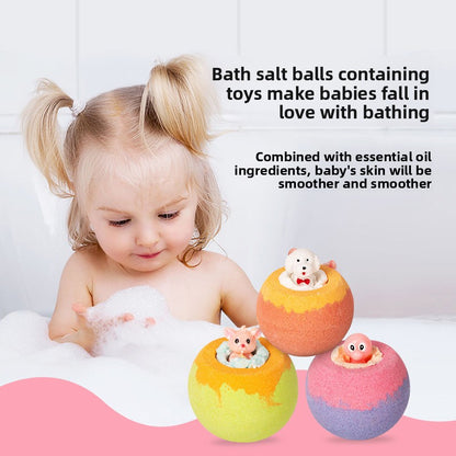 Children's Bath Salt Ball with Fun Toys