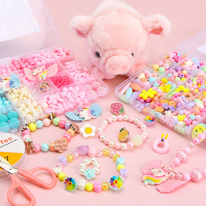 Children's bead stringing toys