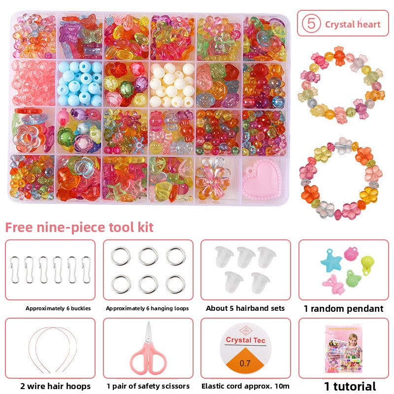 Children's bead stringing toys