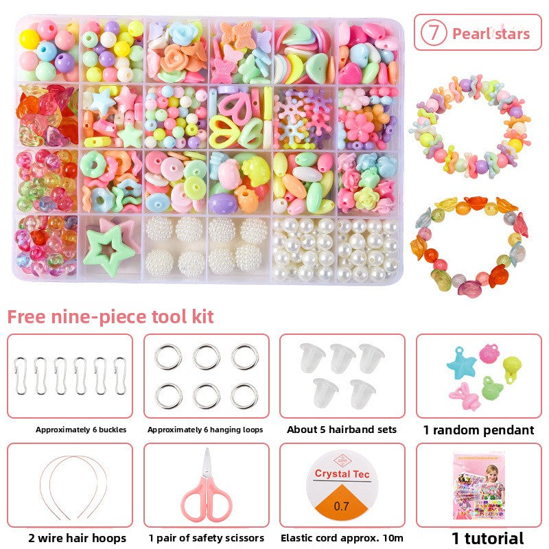 Children's bead stringing toys