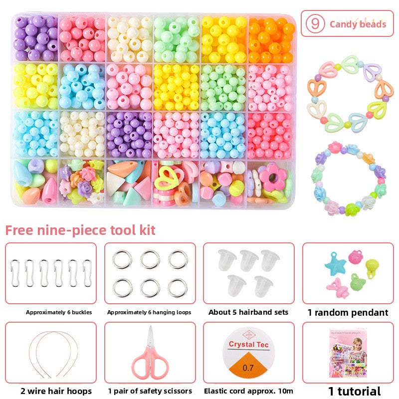 Children's bead stringing toys