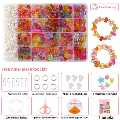 Children's bead stringing toys