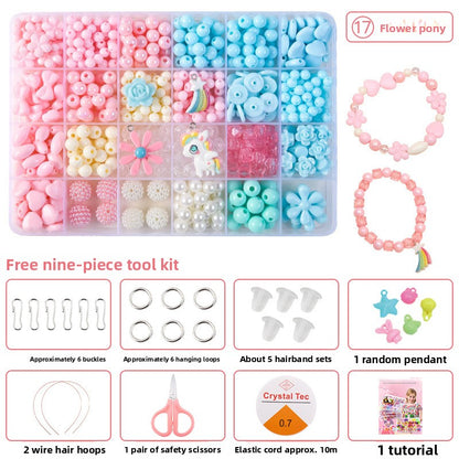 Children's bead stringing toys
