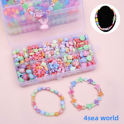 Children's bead stringing toys