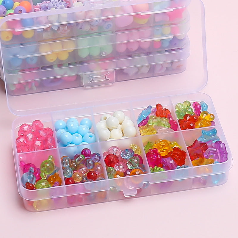 Children's bead stringing toys