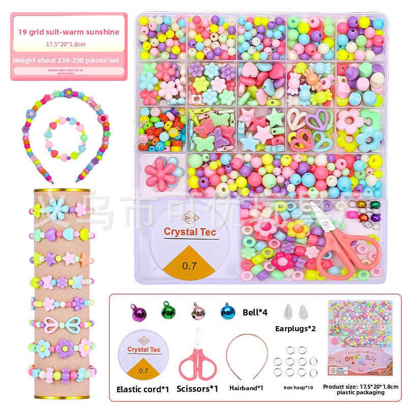 Children's bead stringing toys