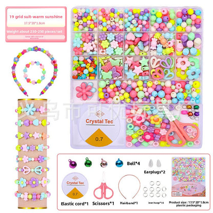 Children's bead stringing toys