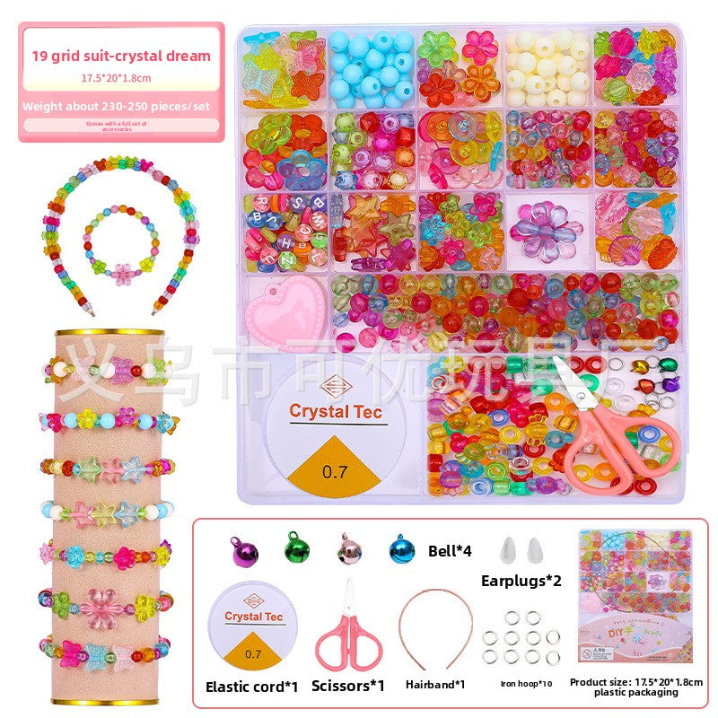 Children's bead stringing toys