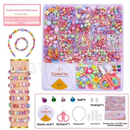 Children's bead stringing toys