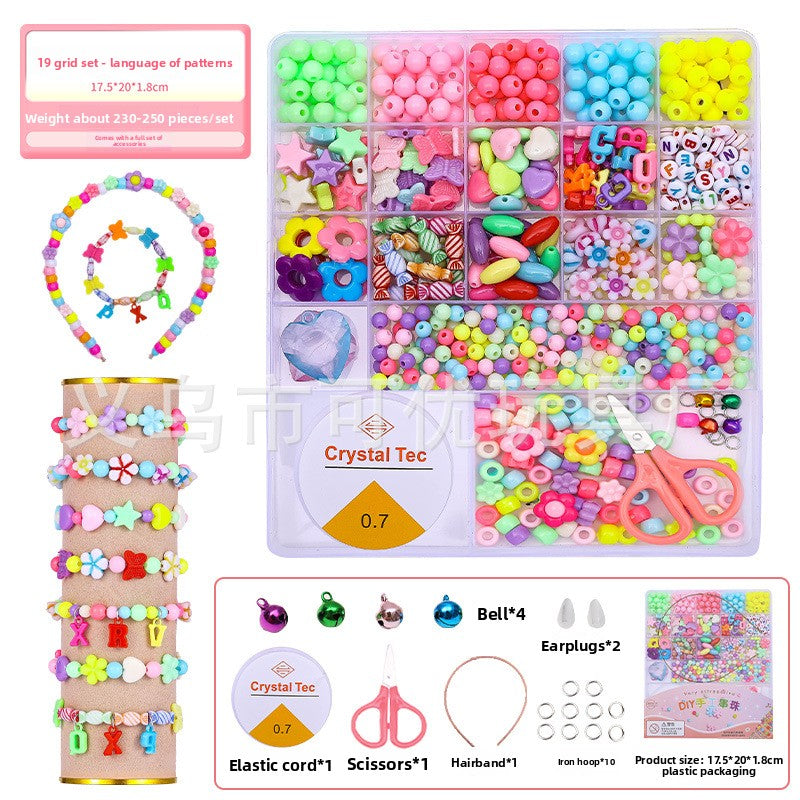 Children's bead stringing toys
