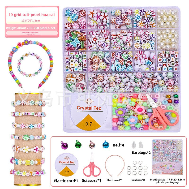 Children's bead stringing toys