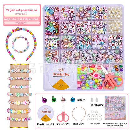Children's bead stringing toys