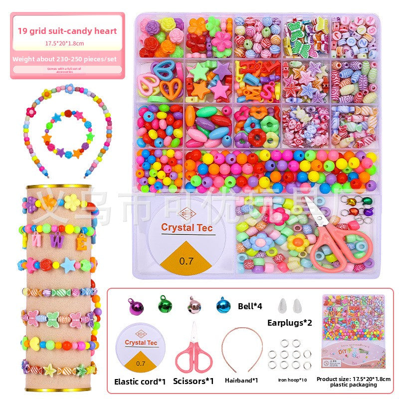 Children's bead stringing toys