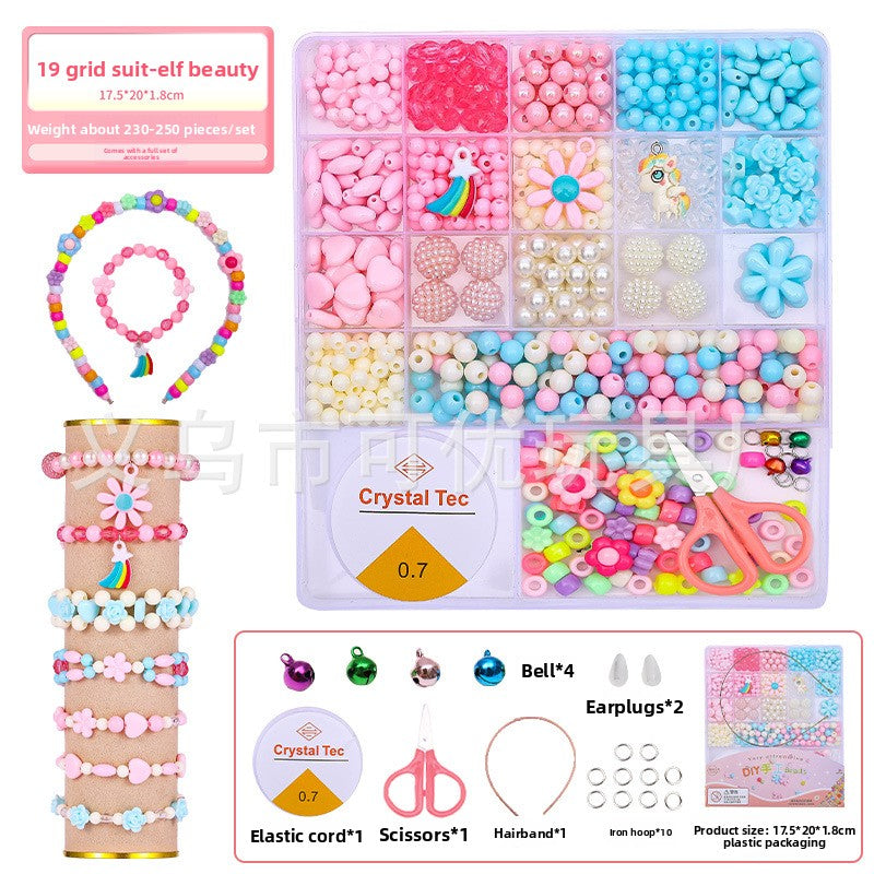 Children's bead stringing toys