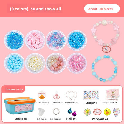 Children's bead stringing toys