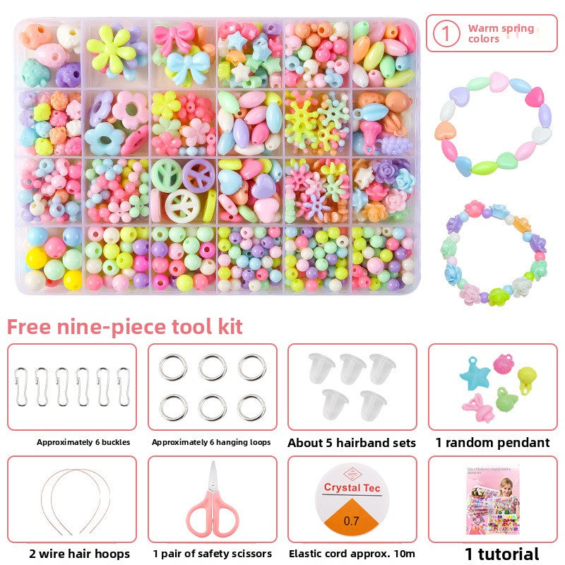 Children's bead stringing toys