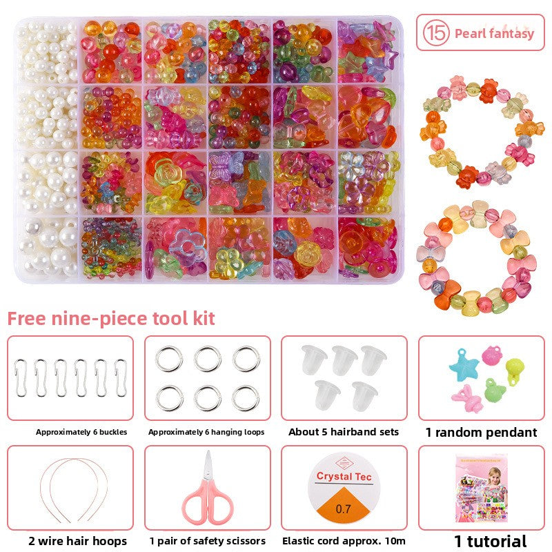 Children's bead stringing toys