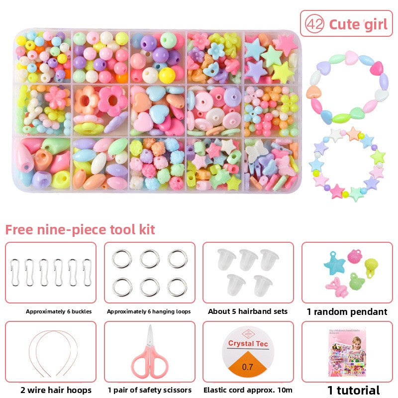 Children's bead stringing toys