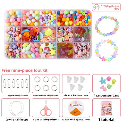 Children's bead stringing toys