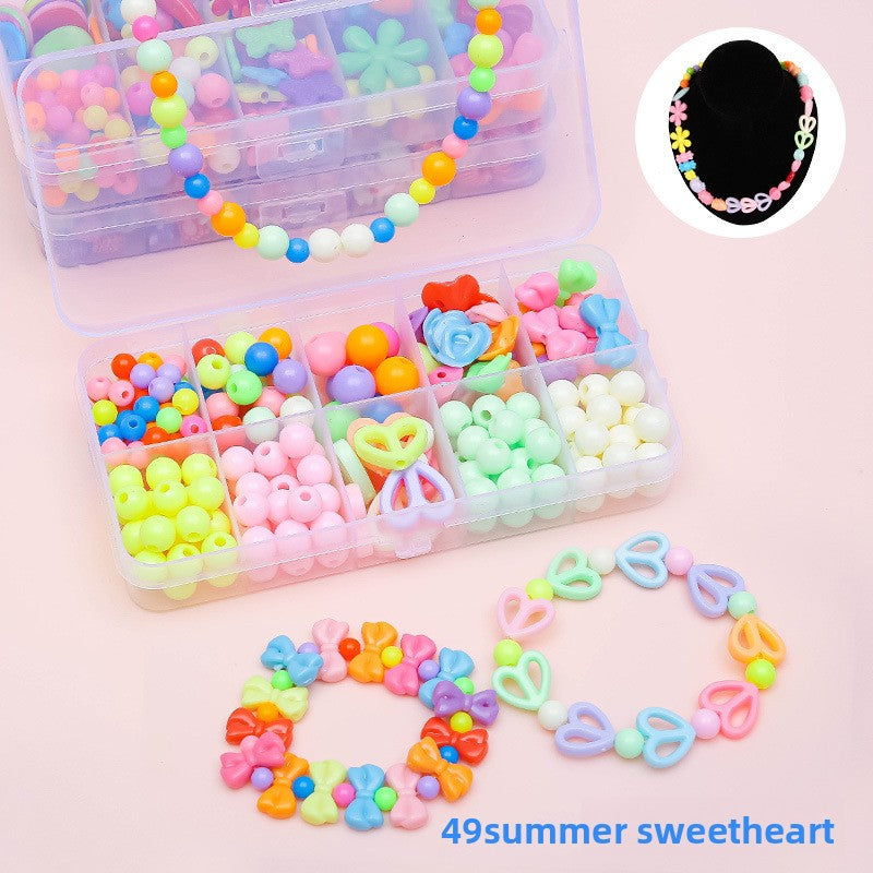 Children's bead stringing toys