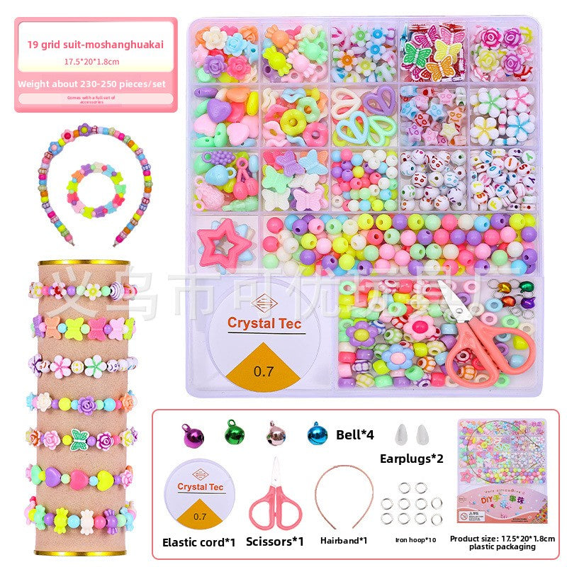 Children's bead stringing toys