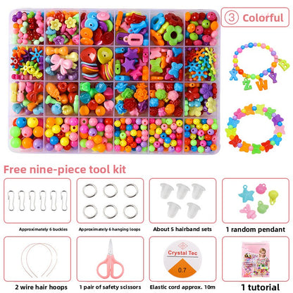 Children's bead stringing toys