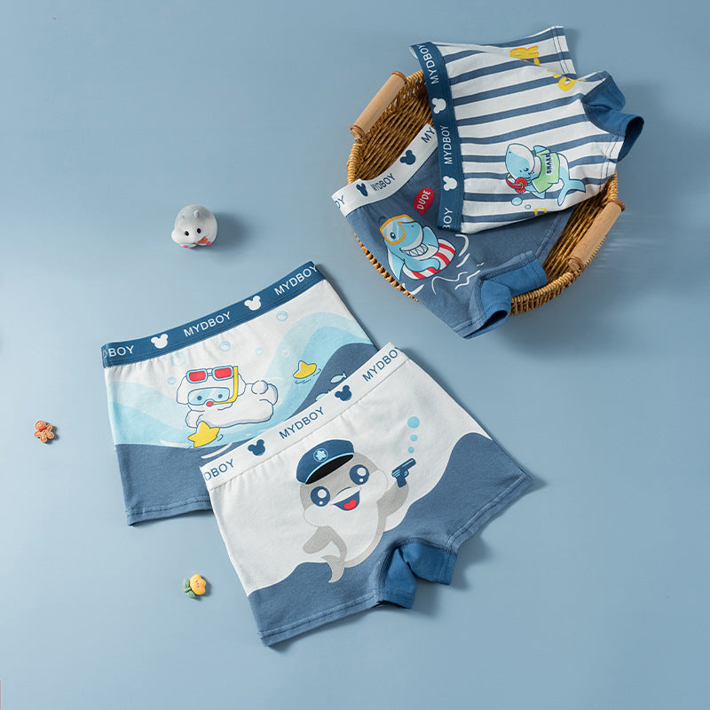 Children's breathable boxer shorts