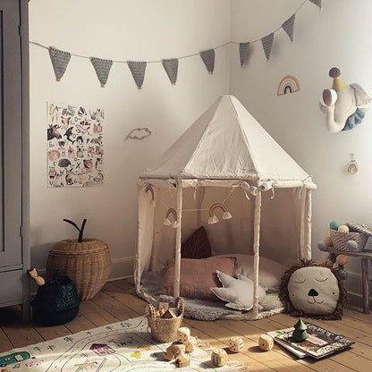 Children's Canvas Play Tent with 8 Doors
