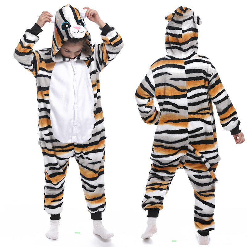 Children's Cartoon Animal One-Piece Pajamas
