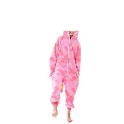 Children's Cartoon Animal One-Piece Pajamas