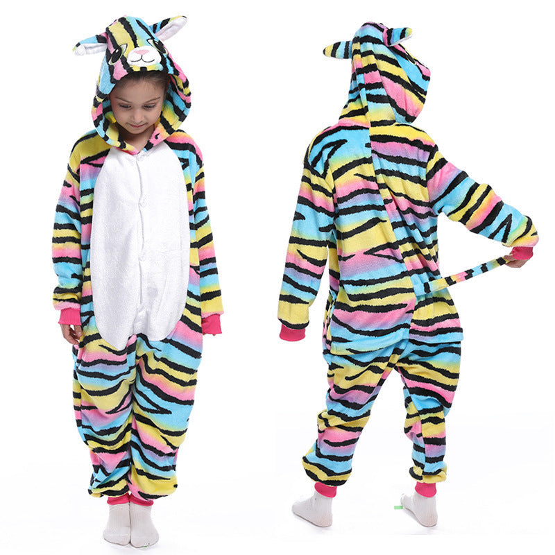 Children's Cartoon Animal One-Piece Pajamas