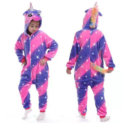 Children's Cartoon Animal One-Piece Pajamas